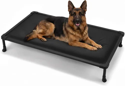 Vista 12 de Veehoo Chew Proof Elevated Dog Bed, Padded Indestructible Raised Dog Cot