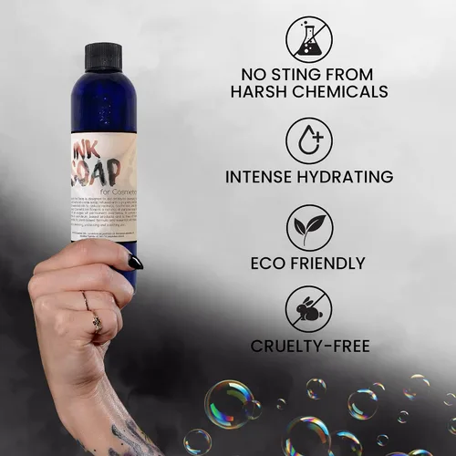 Vista 5 de Ink Oil 's Tattoo Aftercare Jabón I Salve Ungüento para curar tatuajes I Perfecto para los amantes del tatuaje I Elementos esenciales de cuidado