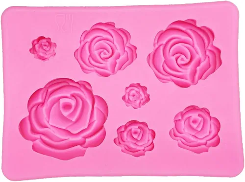 Vista 3 de Tvoip Molde de silicona de flores de rosa pastel de chocolate Molde de decoración de pasteles de boda Herramientas de decoración de fondant