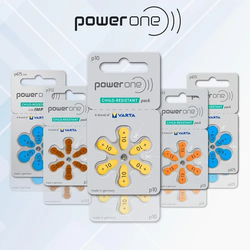 Vista 6 de Power One Pilas para audífonos tamaño 13 (120) (p13-120)
