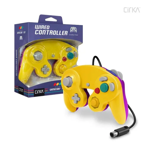 Vista 2 de CirKa M05819-PUBK Wired Controller (Purple Black) For GameCube Wii
