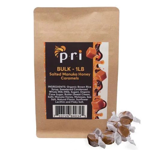 Vista 7 de P.R.I Caramelos salados con miel de Manuka, dulce y masticable, todo natural, 4 onzas