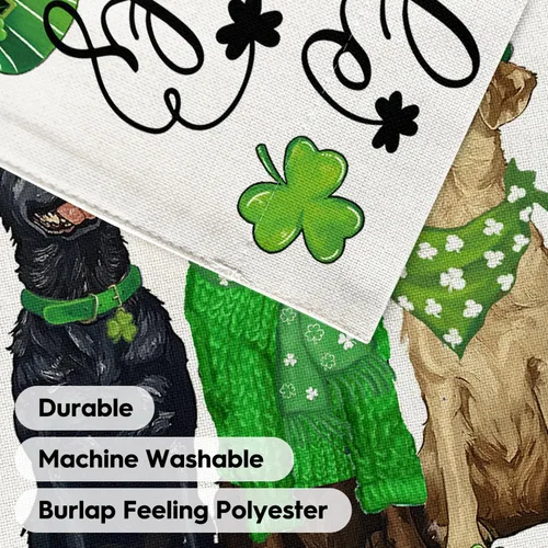 Vista 7 de AVOIN colorlife Shake Your Shamrocks - Bandera de casa del día de San Patricio, de 28 x 40 pulgadas, doble cara exterior, diseño de trébol