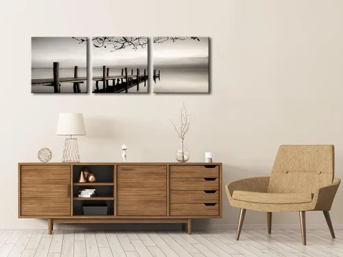 Vista 2 de Ilustraciones de arte moderno para pared de Wieco Art, lienzo decorativo para pared horizontal y enmarcado, obra de arte para el hogar y la oficina