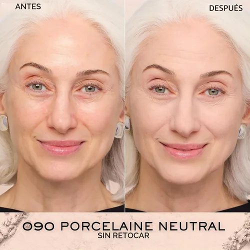 Vista 3 de Lancôme Base en polvo de doble acabado: acabado natural, cobertura transparente a completa, base de polvo de larga duración, controla el brillo