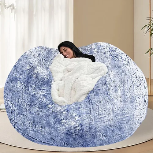 Vista 16 de BCU Funda para Silla Puf Ultra Suave Esponjosa de Piel Sintética Falsa Funda para Puf de Felpa Funda para Sillas de Sala de Estar para Adultos