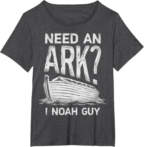 Vista 24 de Need an Ark I Noah Guy Funny Christian Men Women Pun Humour T-Shirt Negro