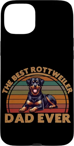Vista 9 de Best Rottweiler Dad Ever Rottie Father Dog Parent Retro Case for iPhone 16