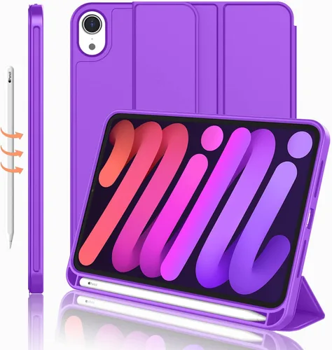 Vista 33 de iMieet Funda para iPad mini 7 2024 (A17 Pro), Funda para iPad mini 6 (8.3 pulgadas, modelo 2021), Funda para iPad mini 7ª/6ª generación con soporte