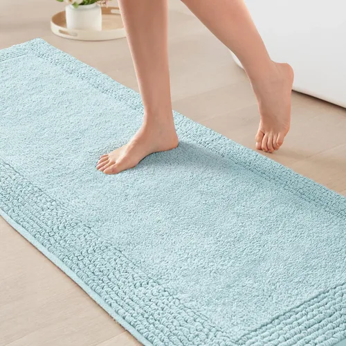 Vista 19 de Madison Park Splendor - Alfombra de baño reversible 100% algodón con mechones - 3000 GSM calidad hotelera lujosa felpa de pelo medio alfombrilla