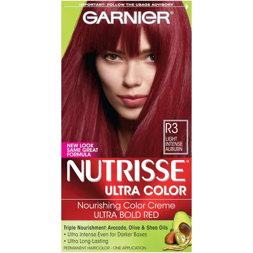 Vista 17 de Garnier Nutrisse Ultra Color - Crema nutritiva para el cabello, BR2, color borgoña intenso oscuro (Passion Fruit), tinte permanente para el cabello