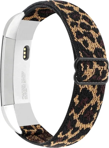 Vista 5 de Bandas elásticas ajustables compatibles con Fitbit Alta/Alta HR, correas deportivas de nailon elástico suave y transpirable de repuesto para mujeres