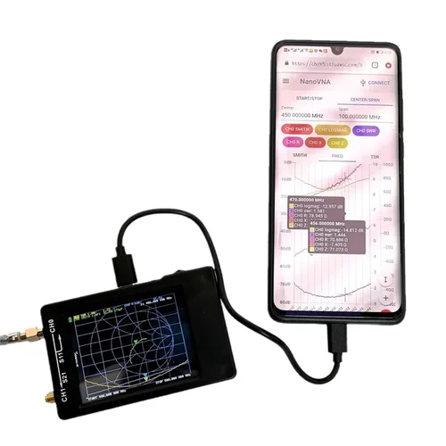 Vista 5 de LCD Display NanoVNA VNA HF VHF UHF UV Vector Network Analyzer Antenna Analyzer Support Micro SD Card(NanoVNA-H-2.8 inch)