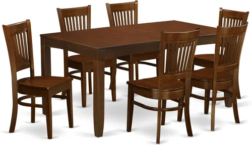 Vista 9 de East West Furniture LYVA5-ESP-C - Juego de mesa de cocina de 5 piezas para 4 personas, incluye una mesa de comedor rectangular con hojas de mariposa