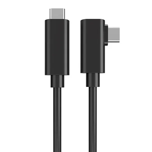 Vista 2 de BATEMEN W Cable de conexión profesional de 16 pies para Oculus Quest 2Quest Cable de carga rápida con un cable de alimentación tipo C en ángulo