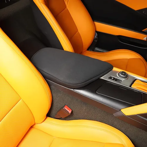 Vista 8 de Funda de consola central para Chevrolet Corvette C7 2014-2019, accesorios para tapas de reposabrazos, funda para reposabrazos de automóvil