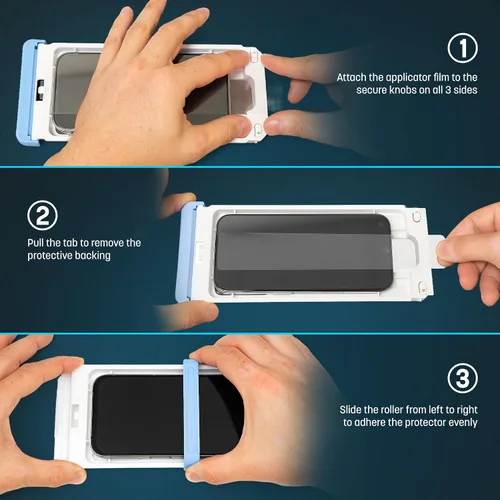 Vista 9 de magglass Protector de pantalla de bloqueo de luz azul diseñado para iPhone 13 Pro Max Protector de pantalla de vidrio templado