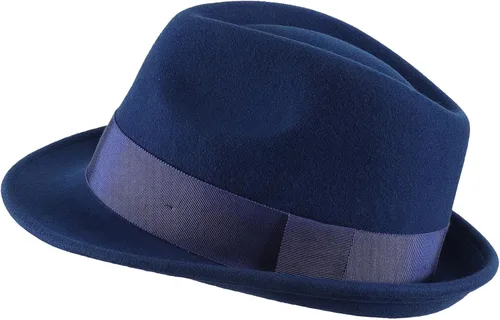 Vista 30 de Home Prefer Sombrero de invierno de fieltro de lana para hombre Sombrero de ala corta Fedora
