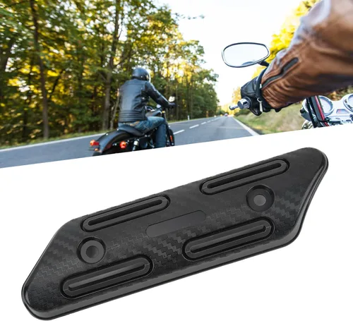 Vista 2 de Fdit Calor de tubería, protector térmico universal para scooters para motocicletas (negro)
