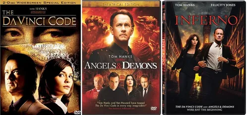 Vista 2 de The Davinci Code Trilogy The DaVinci Code Angels Demons Inferno Tom Hanks 3 DVD Set Includes Ark of The Covenant Art Card