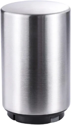 Vista 7 de Abridor automático de botellas de cerveza de acero inoxidable con captador de tapa, magnético, tipo empuje, negro