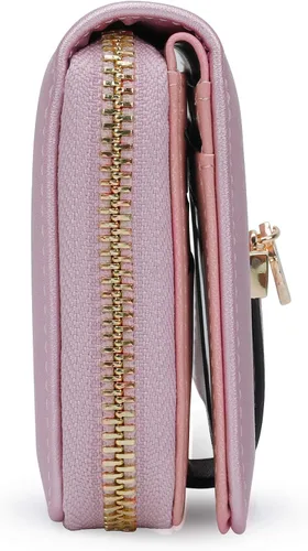 Vista 5 de Carteras RFID para mujer con múltiples ranuras para tarjetas y compartimento para teléfono celular