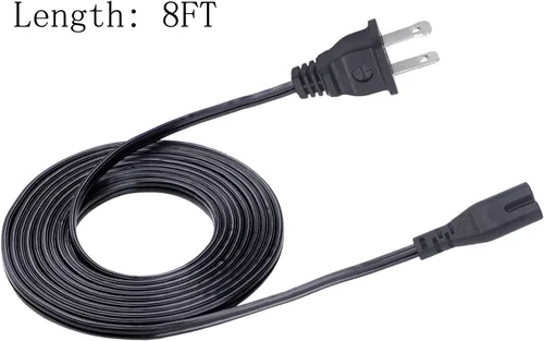 Vista 2 de Cable de alimentación de 8 pies para Canon Pixma TS9120 MX922 MG2522 G4210 MG7720 MG6822 MG6821 MG6820 MG5722 MG5721 MG5720 Pixma pro 100 Pro-100