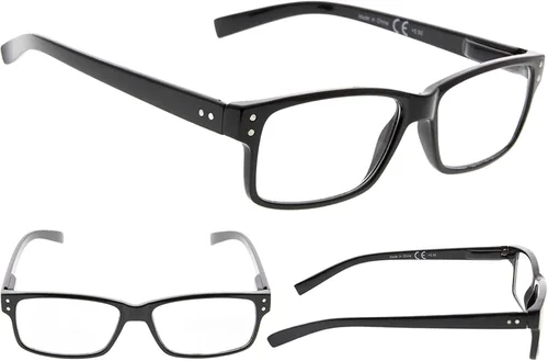 Vista 3 de Gafas de lectura, paquete de 5 bisagras de resorte para mujeres y hombres, incluye 3 negras 2 tortugas +0.00