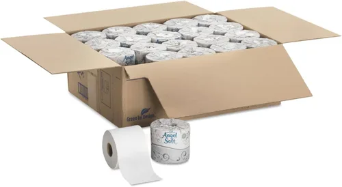 Vista 3 de Angel Soft Papel higiénico estándar, 2 capas, blanco, 450 hojas/rollo, 40 rollos/cartón (16840)