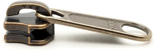 Vista 3 de CRAFTMEMORE Paquete de 10 cabezales de cremallera YKK con grifo de tracción de 1-1/4 pulgadas para dientes de metal, cinta PTZL