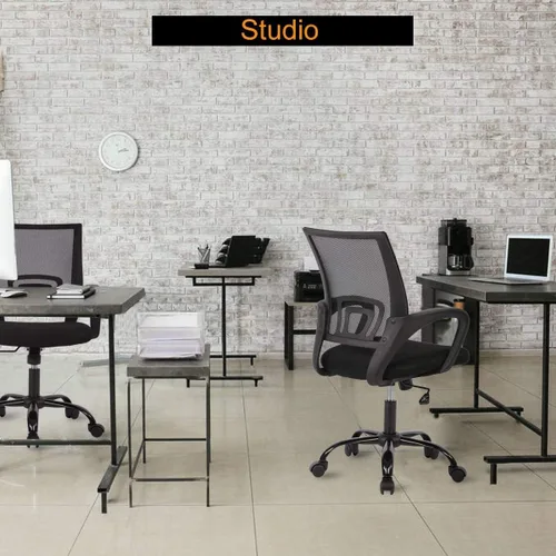 Vista 2 de Silla de oficina, silla de oficina ergonómica, ajustable, silla giratoria de escritorio de oficina con reposabrazos, con para hogares y oficinas