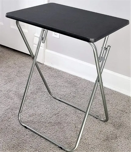 Vista 4 de eHemco Mesas plegables para TV para espacios pequeños, color negro, juego