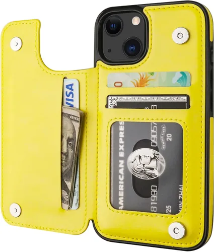 Vista 8 de ONETOP - Funda tipo cartera con tarjetero para iPhone 13, color negro Kickstand,ID/Cash Holder,Case Wallet with Card Slots,Double Magnetic