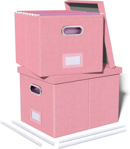 Vista 43 de Oterri Organizador de Archivos, Caja de Archivos, Gabinete de Archivos para Almacenamiento de Carpetas de Archivos Tamaño Carta, Organizador