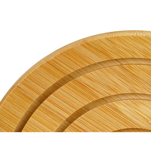 Vista 5 de Salvamantel Kinvara Natural Bambú Redondo 19 x 1 x 19 cm (24 Unidades)