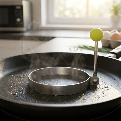 Vista 4 de Stainless Steel Egg Rings 3.5 Inch for Pancakes(Circle)