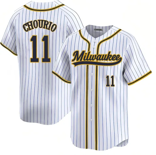 Vista 23 de Camiseta cosida de béisbol Milwaukee personalizada para hombres/mujeres/jóvenes para fanáticos de los deportes