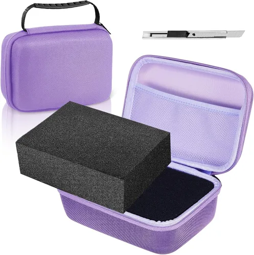 Vista 9 de Relaxweex Funda rígida de EVA con espuma personalizable de 7.1 x 4.7 x 3.1 pulgadas, funda protectora de transporte de EVA a prueba de golpes