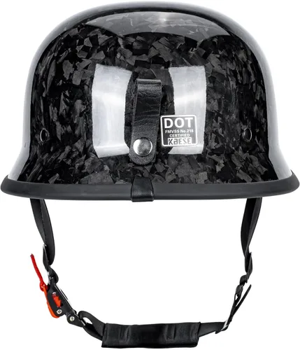 Vista 3 de KAESE Casco Abierto Retro de Fibra de Carbono para Motocicleta - Certificado DOT, Diseño Ultraligero, Transpirable y Cómodo para Cruiser, Conducción
