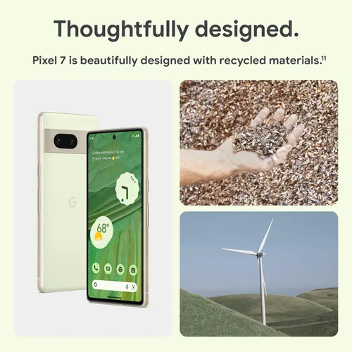 Vista 9 de Teléfono Android Google Pixel 7-5G: teléfono desbloqueado con lente gran angular y pila de 24 horas, 256 GB, color citronela