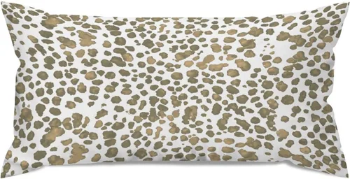 Vista 11 de Fundas de almohada con estampado de leopardo y guepardo negro y marrón, 12 x 18 pulgadas, fundas de cojín de granja para sofá, sala de estar