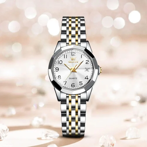 Vista 8 de OLEVS Reloj de pulsera para mujer, pequeño reloj de pulsera de acero inoxidable para mujer, reloj analógico de cuarzo para mujer
