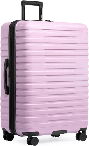 Vista 46 de U.S. Traveler Boren - Maleta de viaje extensible rígida con 8 ruedas giratorias, color negro, juego de 2 piezas