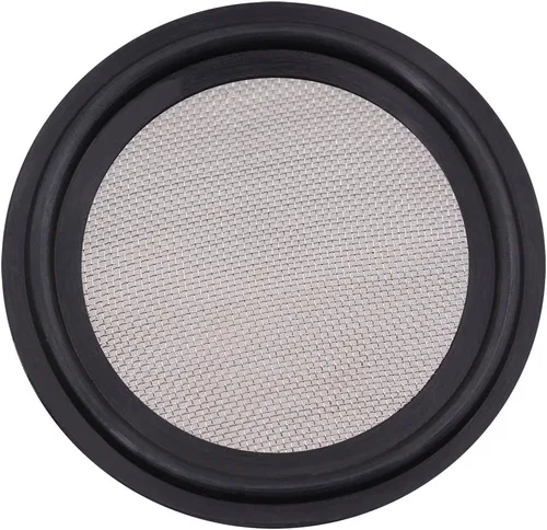 Vista 10 de DERNORD Junta sanitaria FKM de 2" con pantalla de acero inoxidable - Abrazadera triple trébol (paquete de 1) (6 mallas)