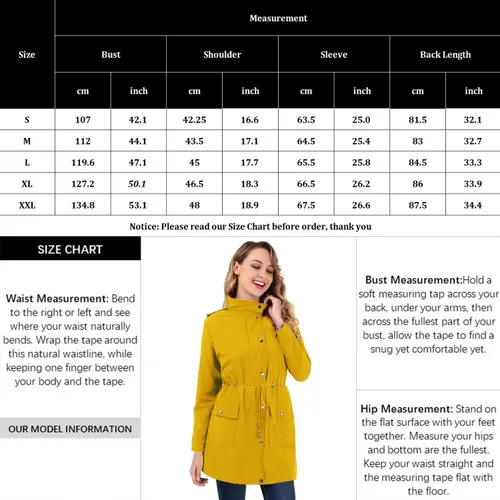 Vista 6 de Twinklady - Chaqueta de lluvia femenina, impermeables rayados de montañismo, gabardinas livianas con capucha para intemperie