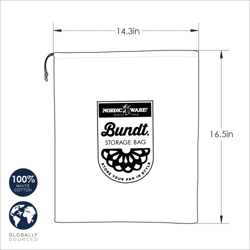 Vista 5 de Nordic Ware Bundt - Bolsa de almacenamiento, tamaño mediano, color marrón 01128