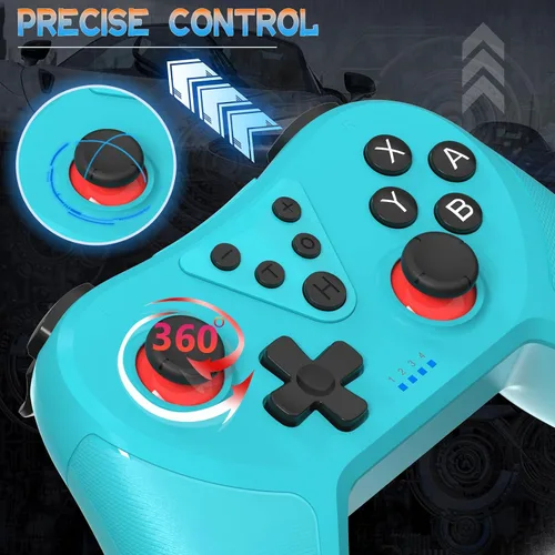 Vista 5 de OFOTEIN Switch Controller,Wireless Pro Controller for Nintendo SwitchSwitch LiteSwitch OLED, Switch Gamepad with Adjustable Turbo Vibration,6-Axis