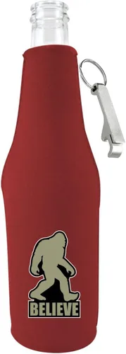 Vista 4 de Bigfoot Believe - Botella de cerveza con abridor (1, negro)