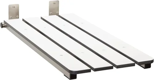 Vista 11 de Hermosa - Asiento de bañera acolchado plegable de 32 x 13.5 pulgadas, para montaje en pared, color blanco