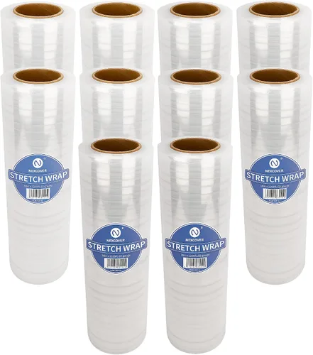 Vista 7 de NEXCOVER Envoltura Elástica de 18 Pulgadas - 1200 Pies Calibre 60, 1 Rollo de Película Elástica Autoadhesiva de Plástico Transparente